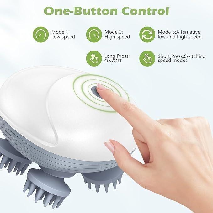 Electric 3D Scalp & Body Massager – Waterproof Deep Kneading Massage Device