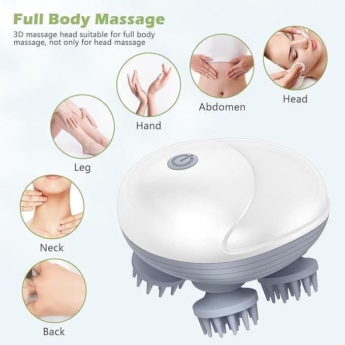 Electric 3D Scalp & Body Massager – Waterproof Deep Kneading Massage Device